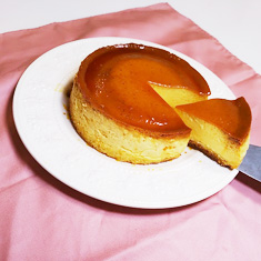 プリンケーキ滋賀県近江八幡市お菓子教室SweetKitchenの写真です。画像クリックでプリンケーキの紹介ページへいけます。